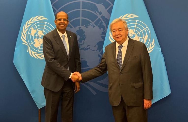 Le chef de la Diplomatie Djiboutienne s'entretient avec le secrétaire général de l’ONU