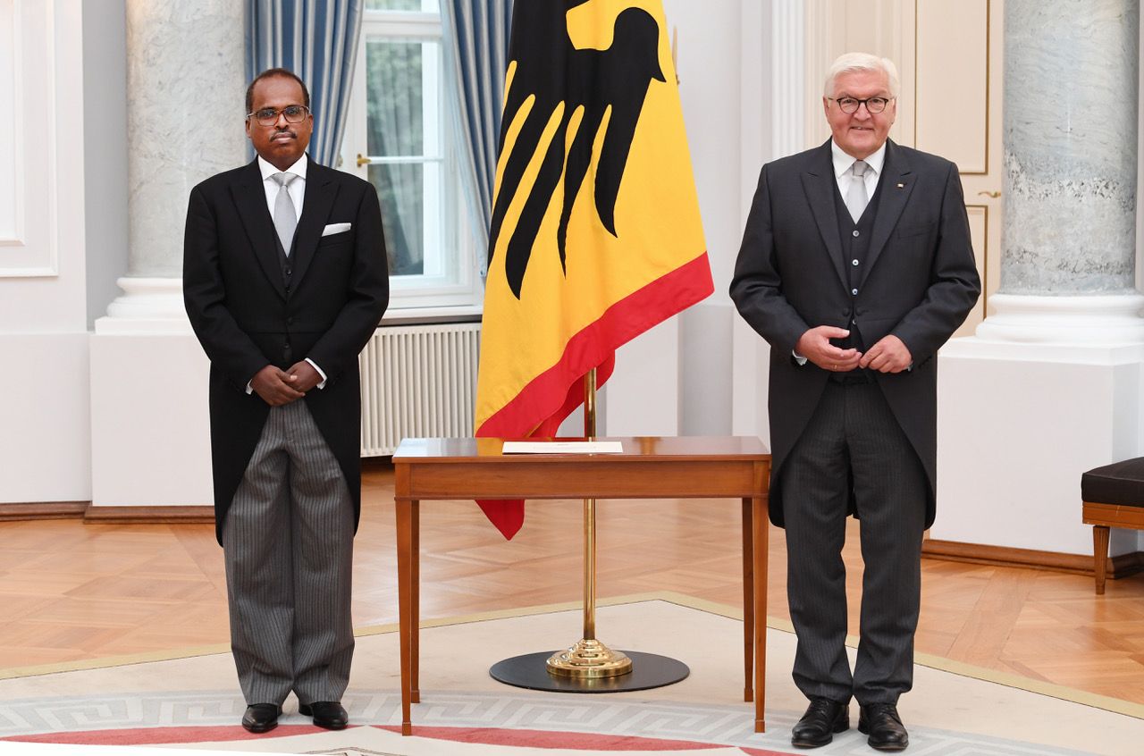 Remise par le nouvel Ambassadeur de la République de Djibouti en Allemagne de ses lettres de créances au Président allemand