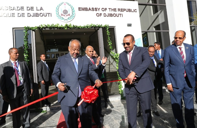 Le Président Guelleh et le Premier ministre Abiy Ahmed inaugurent la nouvelle Ambassade de notre pays à Addis-Abeba