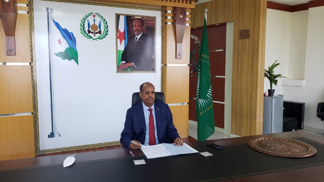 Le chef de la diplomatie djiboutienne prend part à la 1035ème session du Conseil de Paix et de Sécurité de l’Union Africaine