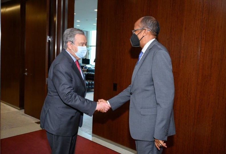 Le chef de la diplomatie djiboutienne s’entretient à New York avec le Secrétaire Général des Nations Unies