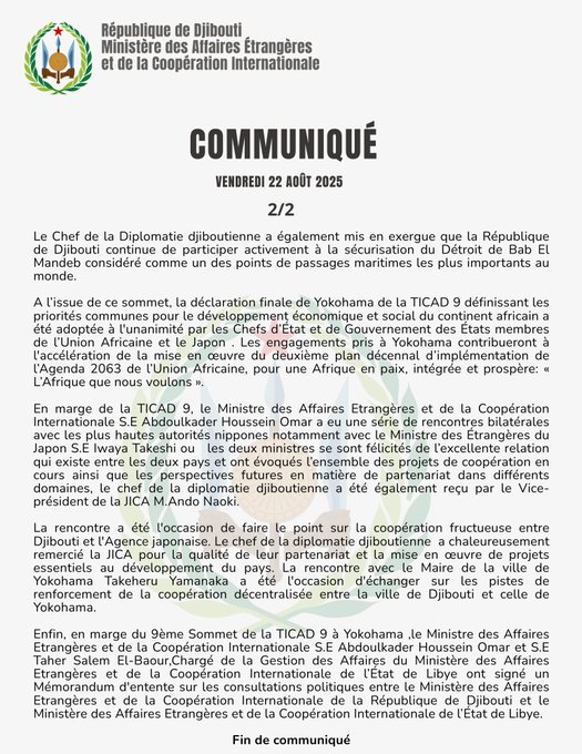 Communiqu&eacute; du vendredi 22 ao&ucirc;t 2025 page 2/2 - fr