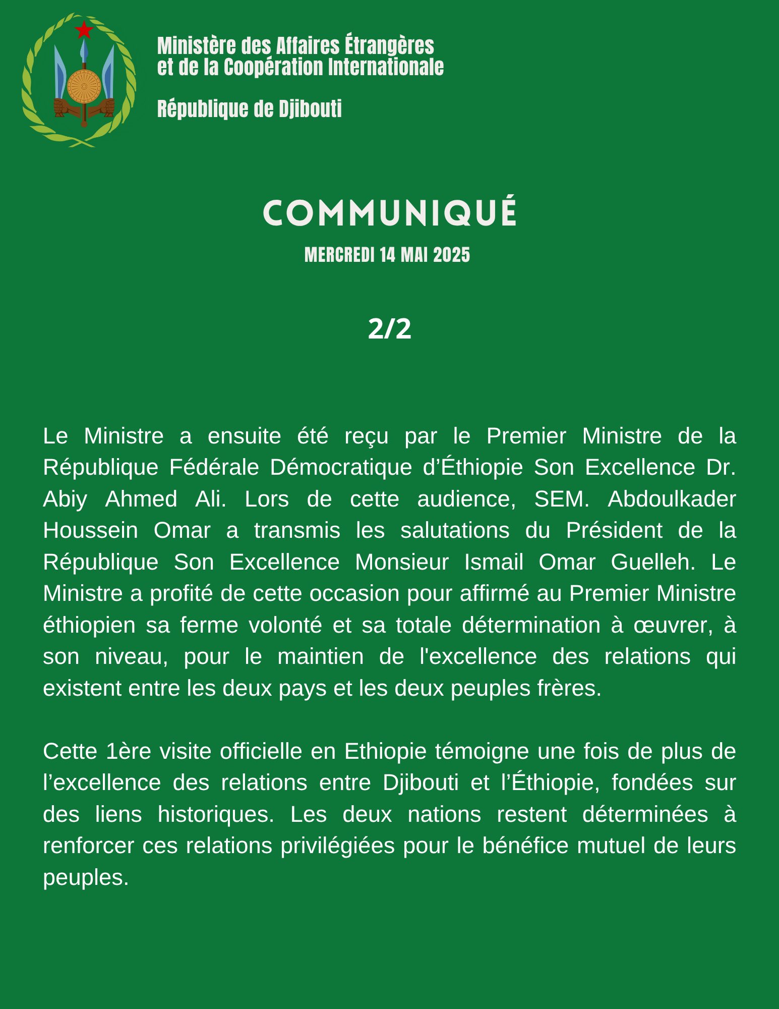 Communiqu&eacute; n&deg;2 du mercredi 14 mai 2025 page 2
